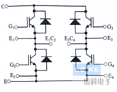 全橋模塊內部等效電路圖
